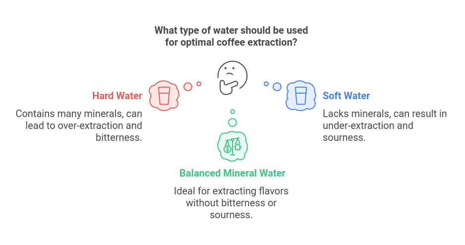 Water used for coffee extraction