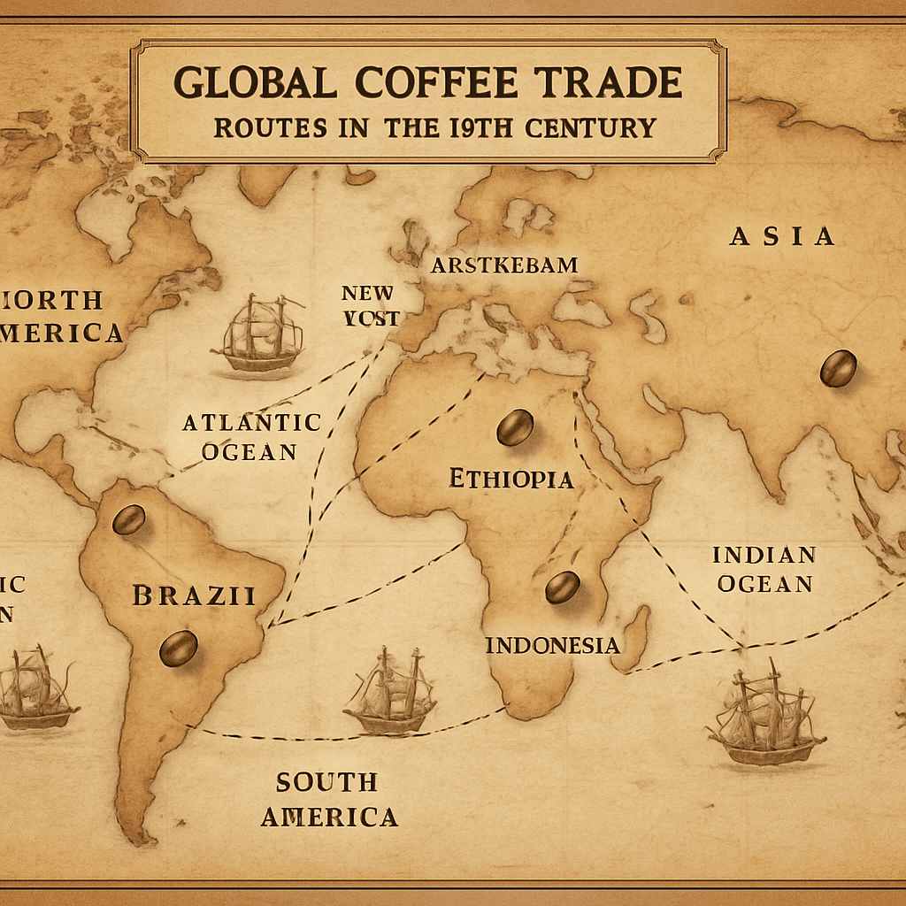Mapping 19th-Century Coffee Routes