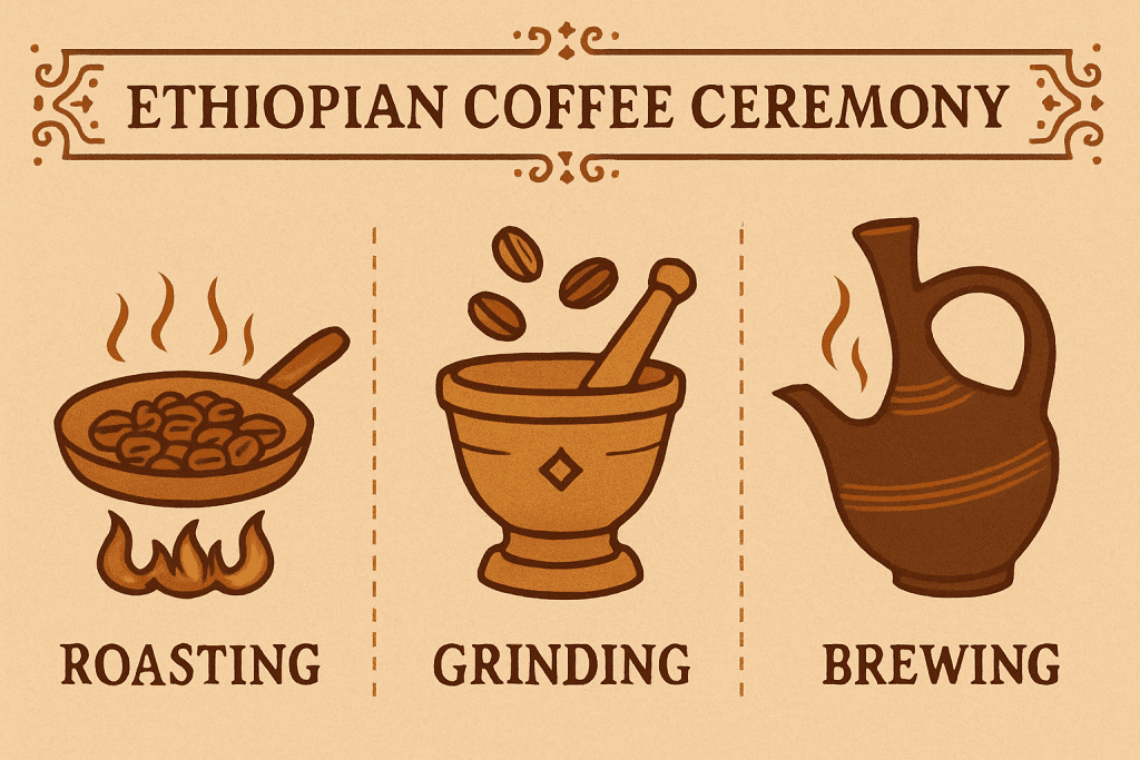 Ethiopian Coffee Ceremony Steps