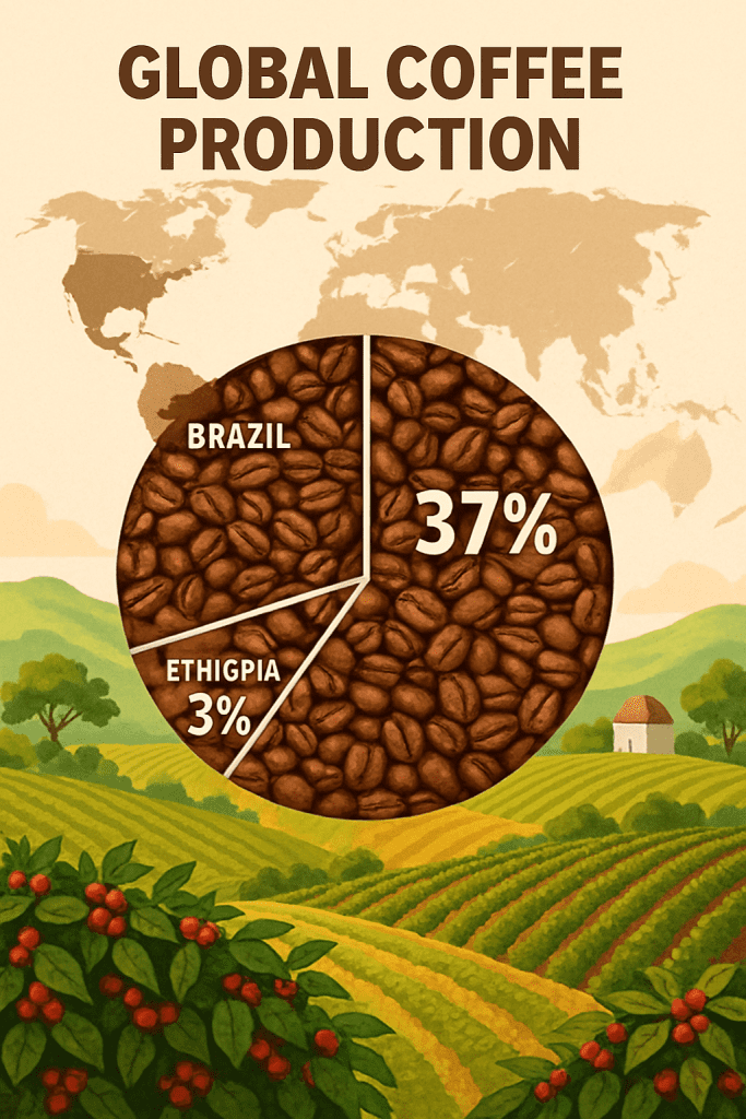 Global coffee production by major producing countries