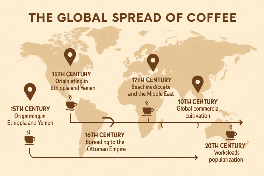 Timeline of coffee's global journey