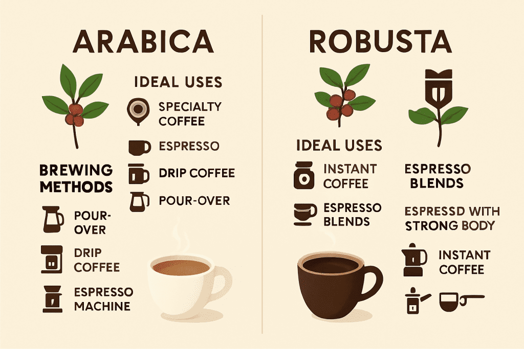 recommended brewing methods for each bean type