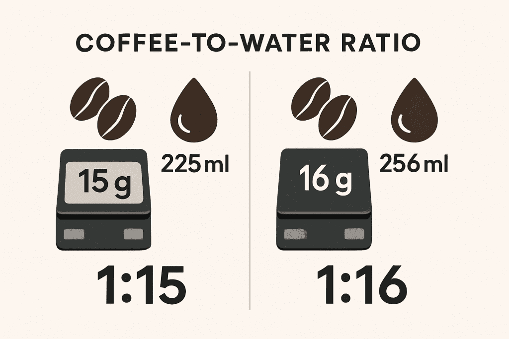 Ideal coffee-to-water ratios for perfect brewing with digital scale