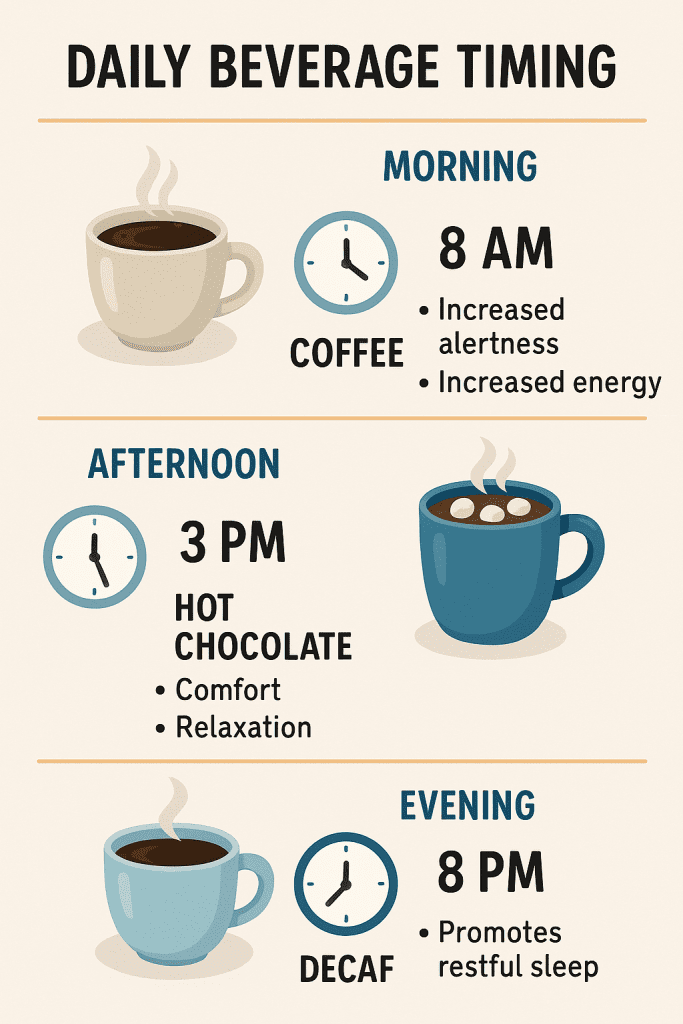 Optimal Timing to Enjoy Coffee, Hot Chocolate, and Decaf Throughout the Day