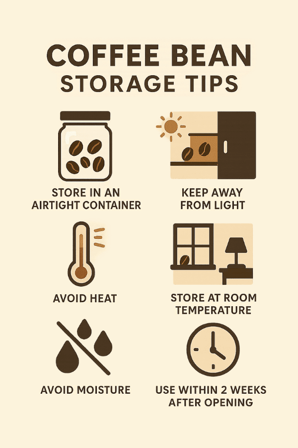 Best practices for storing coffee beans