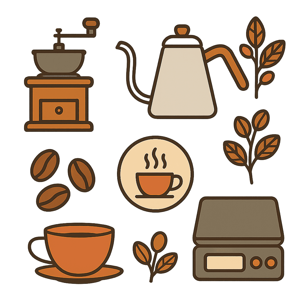 Infographic of brewing ritual equipment