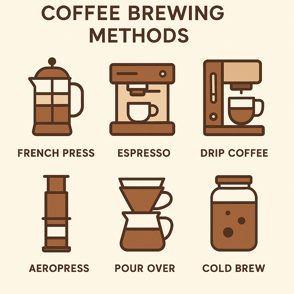 Comparison of coffee brewing methods