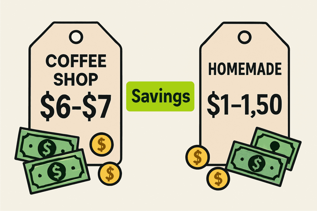 Save over $5 per drink by making peppermint mocha at home