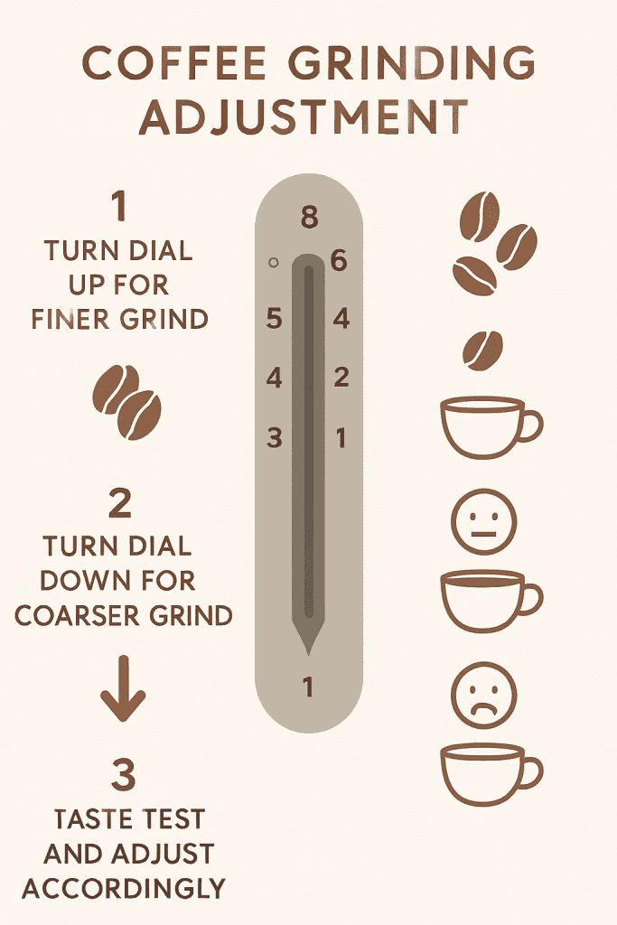 Step-by-step guide for adjusting coffee grind size to achieve perfect flavor