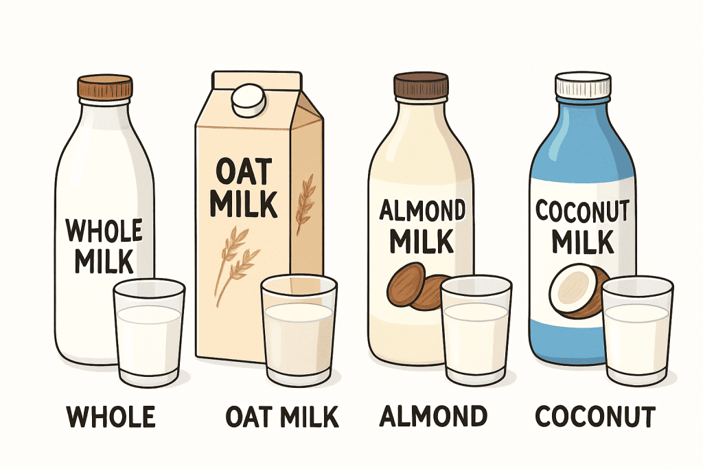 Best milk options for making peppermint mocha