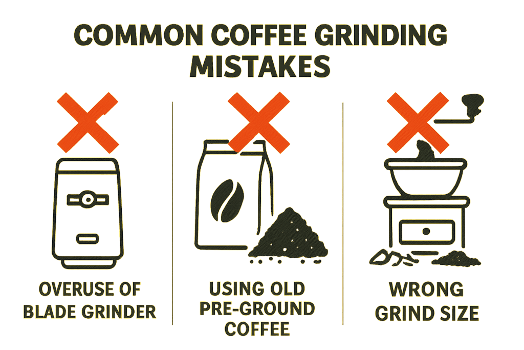 Common coffee grinding mistakes to avoid for better tasting coffee