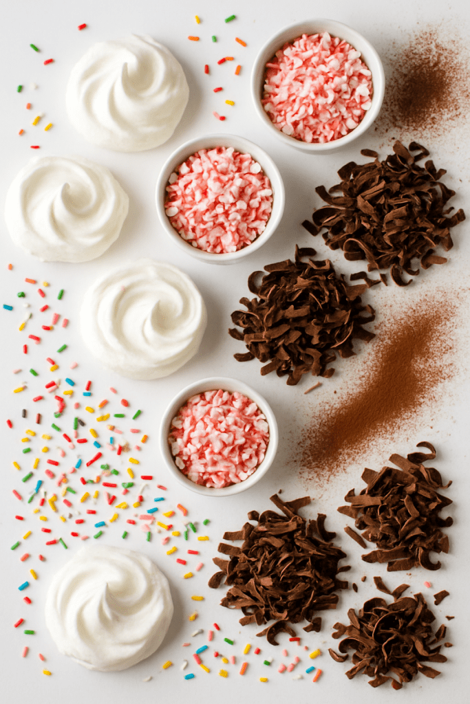 Festive topping ideas for your peppermint mocha