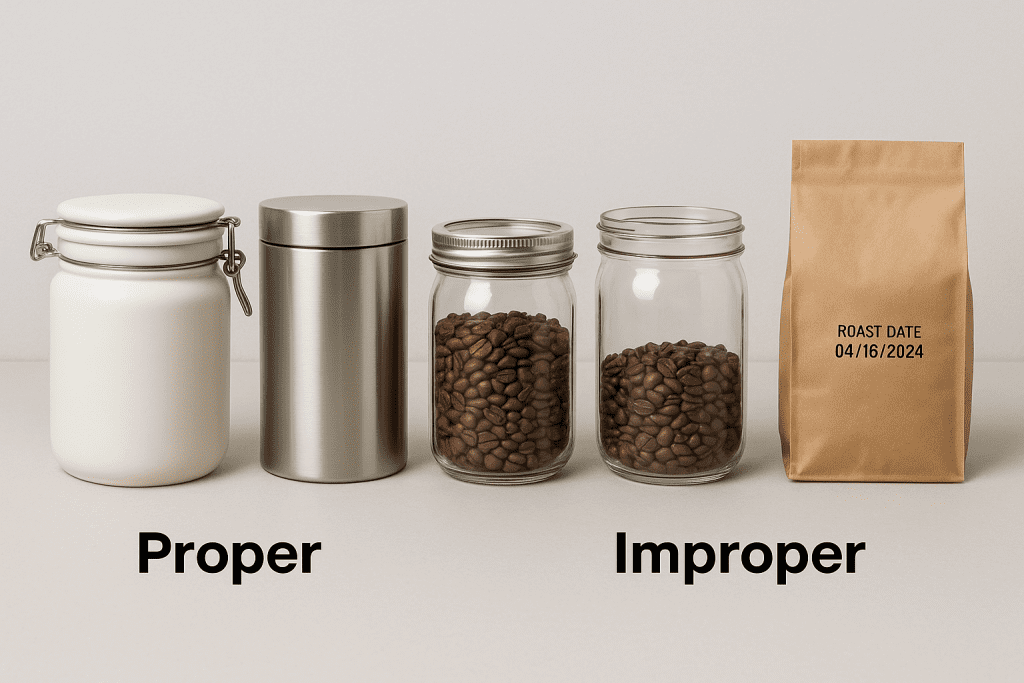 Proper Coffee Storage Methods: Keep Beans Fresh with Airtight, Opaque Containers
