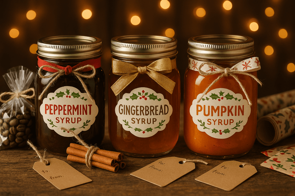 Homemade Coffee Syrup Gift Set Ideas for the Holidays