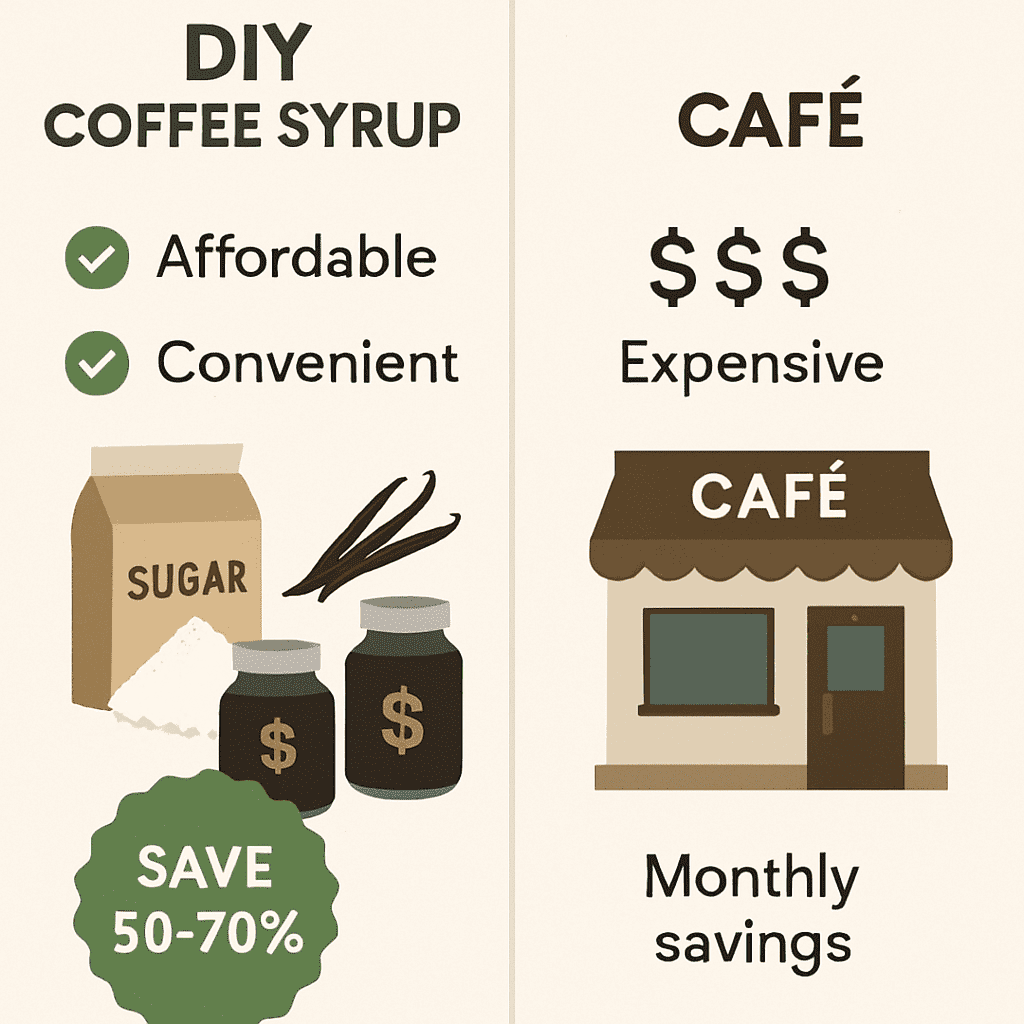 DIY vs Cafรฉ: Cost Savings Comparison Visual
