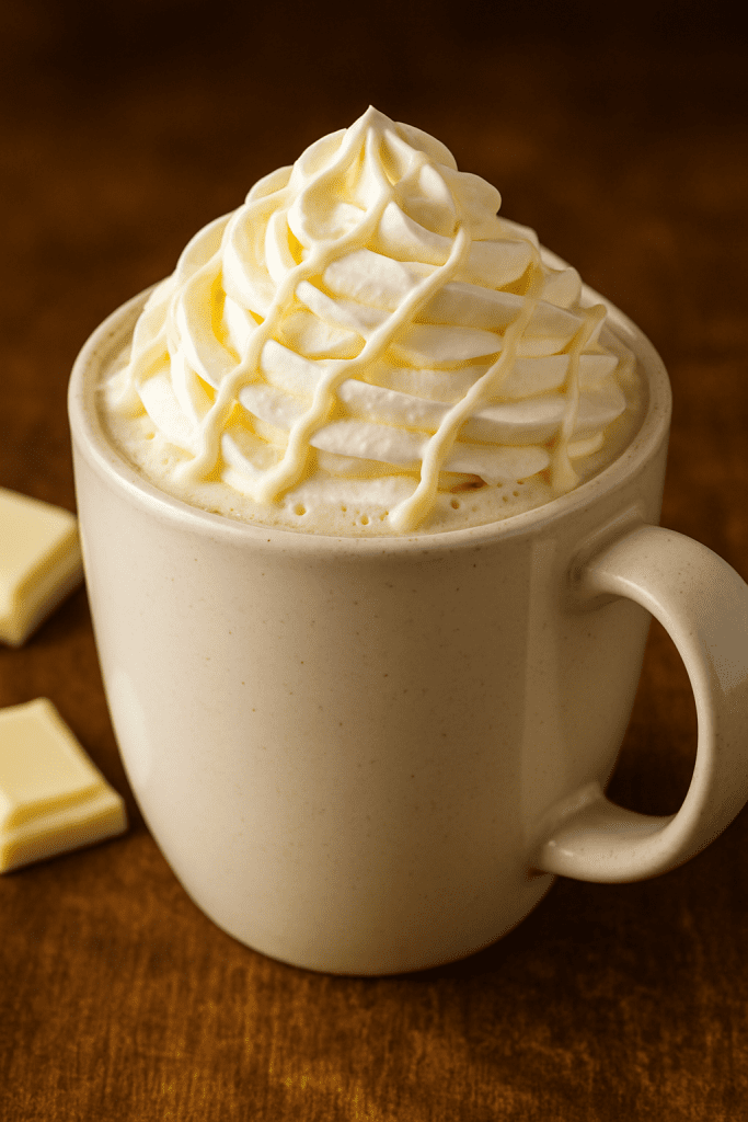 A smooth and decadent white chocolate mocha with a silky finish