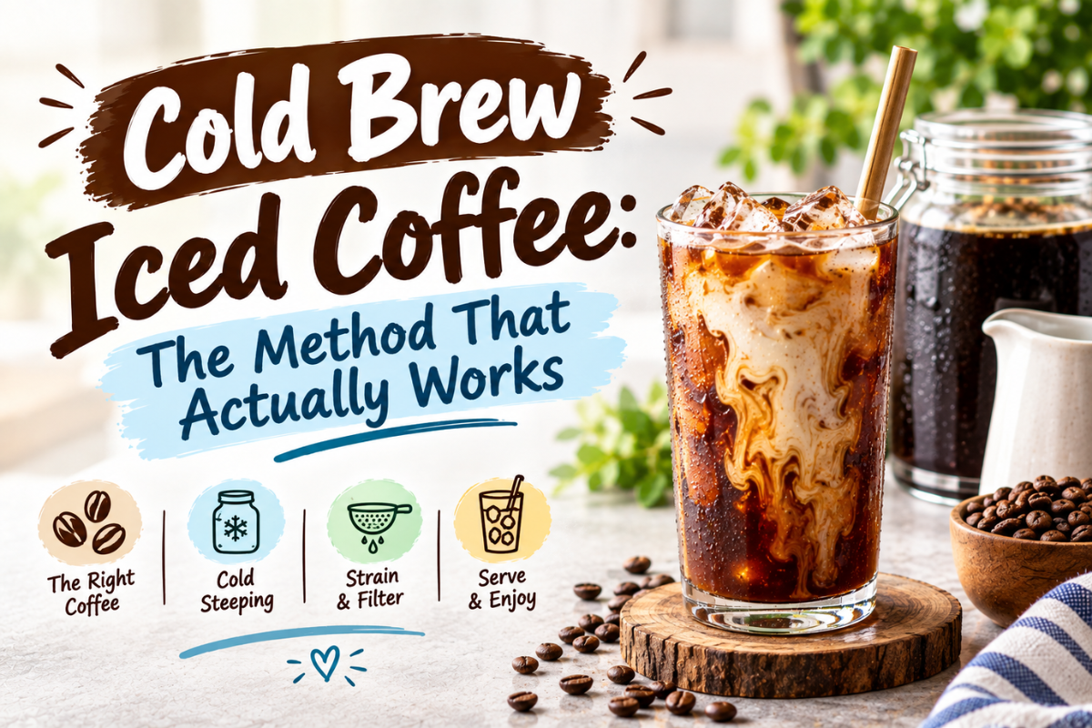 Cold brew iced coffee tips from real trial and error—ratios, steep times, mistakes to avoid, and how to get it smooth every time.